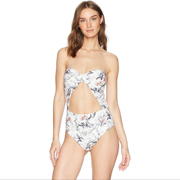 Rachel Rachel Roy Floral knot cut out One Piece Swimsuit vacation - Picture 1 of 5